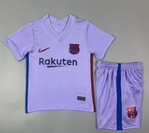 Barcelona 2021/22 Away Kids Kit - Image 3